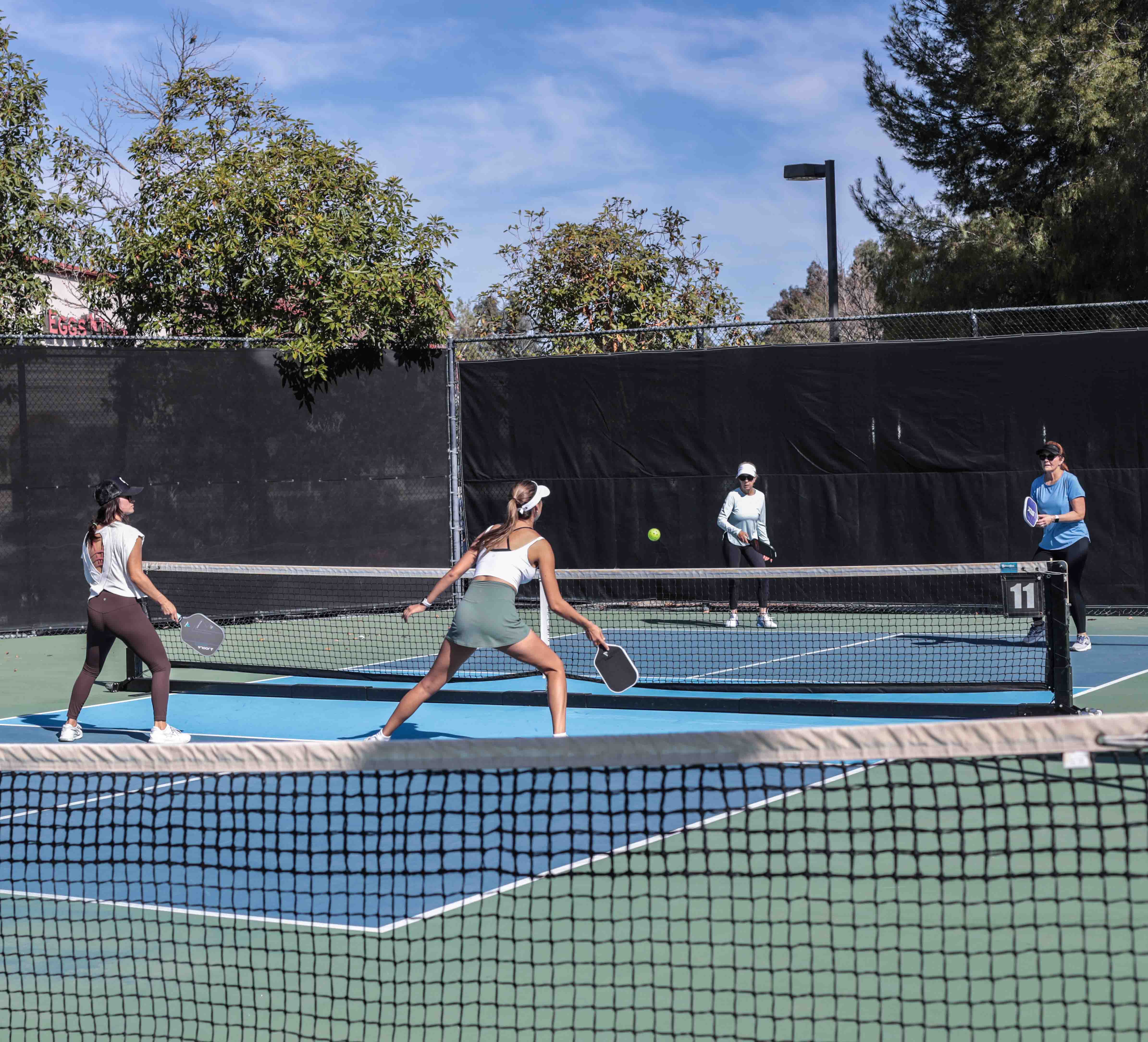 Doubles pickleball games