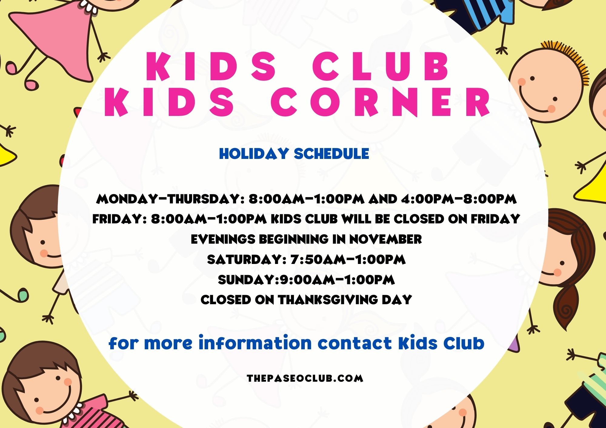 kids club 2021 holiday routine 